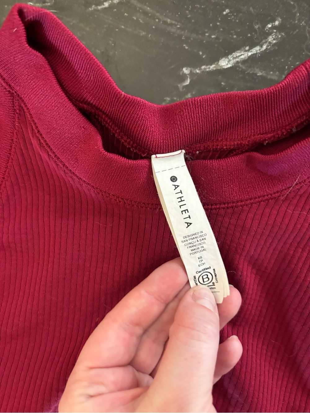Athleta Girls Ribbed Tank Top - Raspberry Red - Picture 8 of 8